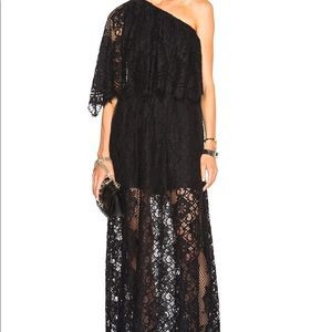 Alexis Tory Lace One Shoulder Maxi Dress (S)